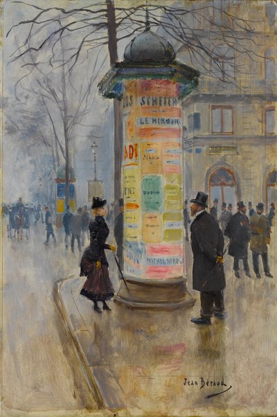 Parisian Street Scene by Jean Beraud